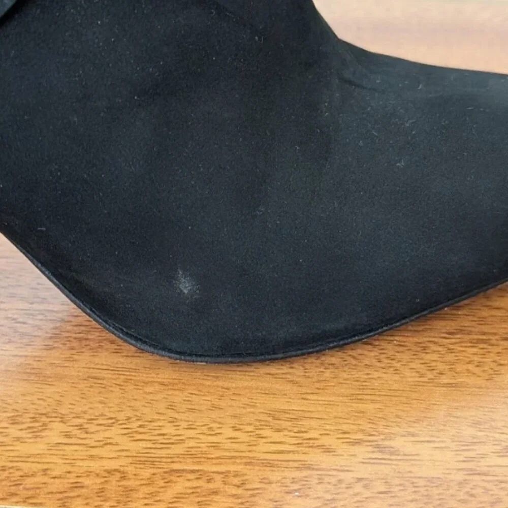Corso Como Italian ankle boot with bow, leather soles - black - size 8